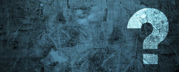 Question mark on concrete wall. FAQ concept for an web site. Question and Answer.