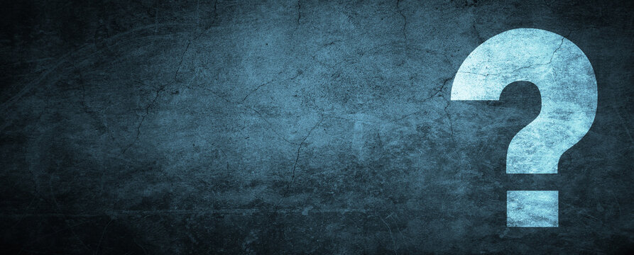 Question mark on concrete wall. FAQ concept for an web site. Question and Answer.