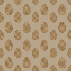 Colorful seamless pattern featuring Easter eggs with intricate designs for spring celebrations