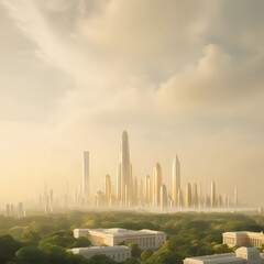 panorama of the city of the city