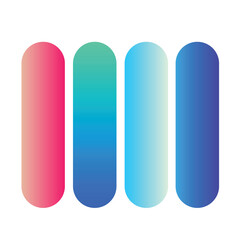 Pink and Blue Gradient shades combination Minimalistic, pastel colored collection on white background.