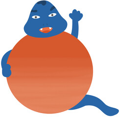 을사년 새해인사 하는 뱀 캐릭터