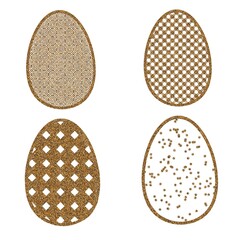 A set of spring Easter eggs to design holiday celebrations