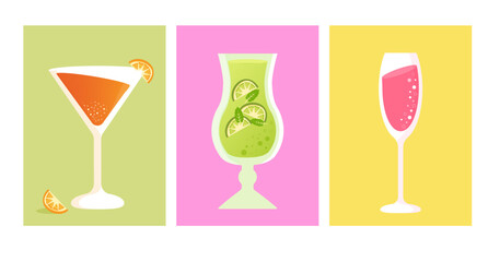 Simple drink posters