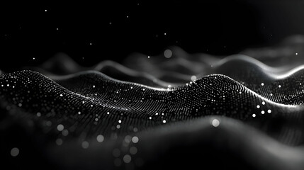 Abstract 3D Background: Dark Wave of Light