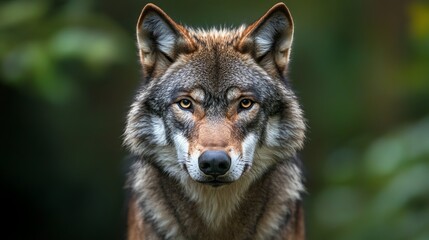 Fototapeta premium Close up of a wolf's face.