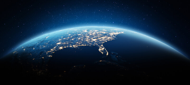 USA city lights