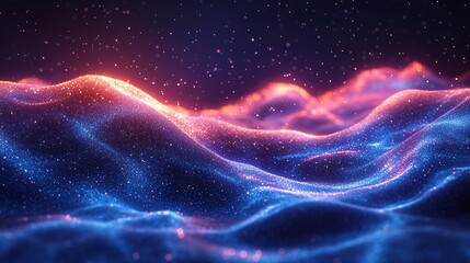 Obraz premium Luminous Flowing Hills with Gentle Glows