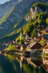 Fototapeta premium lake bled country portrait