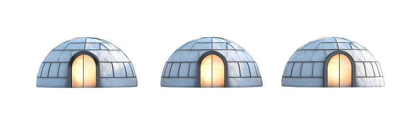 Two Igloos 3D rendering