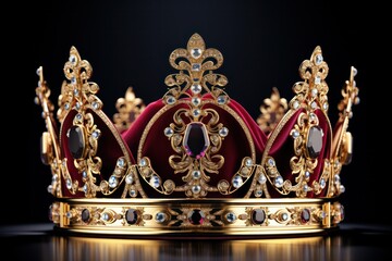 A luxurious 3D crown icon featuring intricate details and a polished gold finish, symbolizing royalty and premium quality. The crown is adorned with sparkling gemstones that add a touch of elegance.