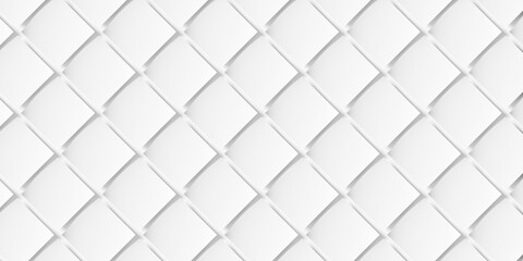Large white bend squares or planes diagonally arranged geometry background wallpaper banner, flat lay