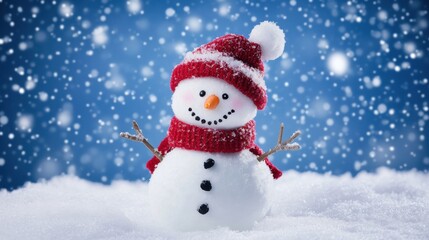 Diverse Snowmen Set: Christmas & New Year Vector Illustrations