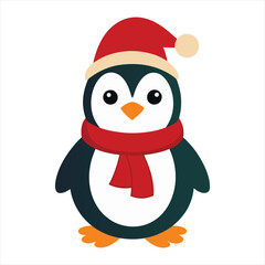 Christmas penguin vector