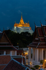 Golden mount at Wat Sraket, the Buddhist temple in Bangkok, Thailand.