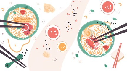  A Delicious Plate of Instant Noodles on a Crisp White Background, Inviting a Comforting Culinary Experience.