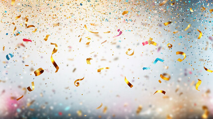 Obraz premium Abstract gold background with sparkling glitter texture, 2025 Happy New Year.