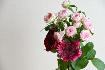 ピンク系の花束