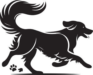 Dog black silhouette vector