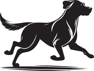 Dog black silhouette vector