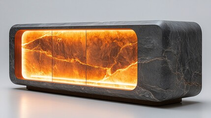 Elegant Modern Sideboard with Highlighted Finish