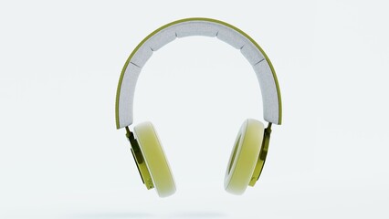 Various color 3D render headphones with vibrant designs, perfect for e-commerce, branding, advertising, and presentations. High-resolution visuals with realistic textures and studio lighting