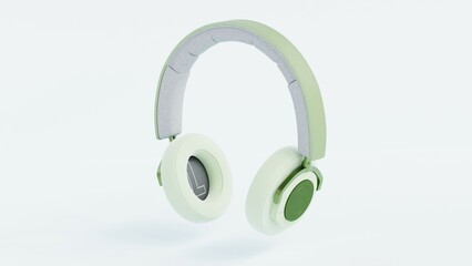 Various color 3D render headphones with vibrant designs, perfect for e-commerce, branding, advertising, and presentations. High-resolution visuals with realistic textures and studio lighting
