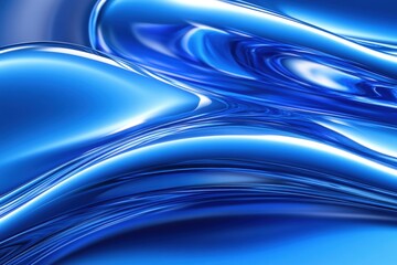 Abstract Blue Liquid Motion with Waves and Swirls Creating a Flowing Texture Ideal for Backgrounds or Modern Designs in Digital Art and Graphic Projects