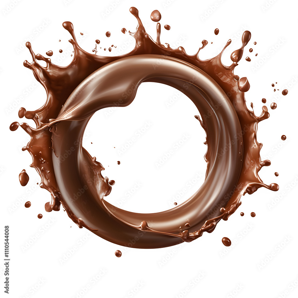 Poster immerse yourself in luscious, creamy chocolate and liquid cocoa swirls against a clear backdrop, ide