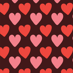 Romantic seamless heart pattern background 