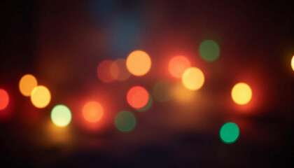 Abstract Christmas lights background with colorful bokeh effect