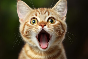 close up portrait of a shocket cat