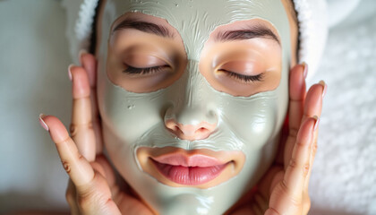 Fototapeta premium Rejuvenating Clay Face Mask Experience