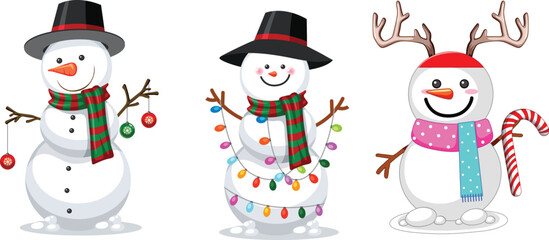 Snowman vector set