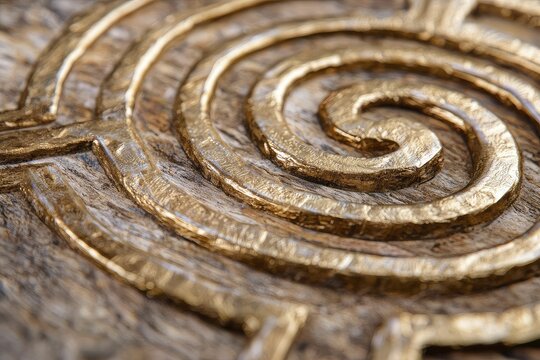 Archetypal symbols of wisdom depicted through ancient patterns and textures that evoke timeless understanding and insight.