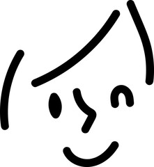 Face emotion line art