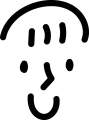 Face emotion line art