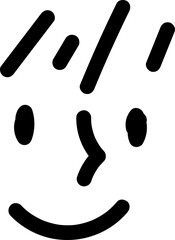 Face emotion line art