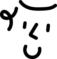 Face emotion line art