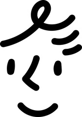 Face emotion line art