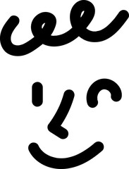 Face emotion line art