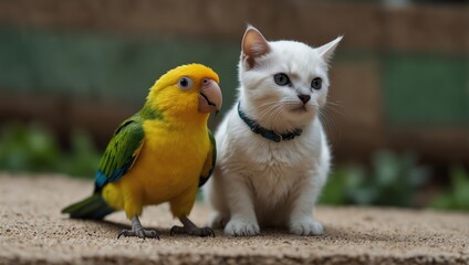Obraz premium cat and dog
