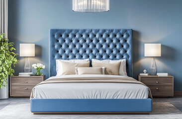 Stylish Modern Bedroom Interior with Minimalist Furniture and Soft Lighting Design