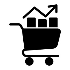 Shopping cart icon for e-commerce business