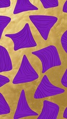 Purple Rhombus pattern hand drawn design on Gray background illustration