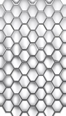 Fototapeta premium Silver Hexagon pattern hand drawn design on White background illustration