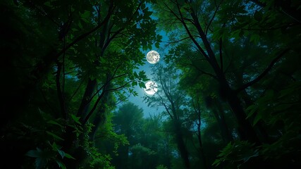 Obraz premium Drone Shot: Lush Forest Canopy