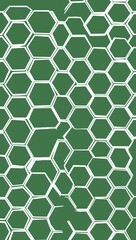 Fototapeta premium White Hexagon pattern hand drawn design on Gray background illustration