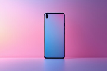 Vibrant Smartphone Display on Colorful Gradient Background