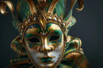 Beautiful greeting card with bright holiday composition for happy celebrate mardi gras